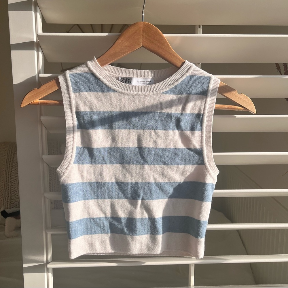 Blue & White Striped Tank